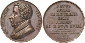 Archäologie und Ägyptologie
 Bronzemedaille 1820 (Caque/Durand) Quirino Visconti (1751-1818). Brustbild nach links / 9 Zeilen Schrift. 41 mm, 37,95 g...