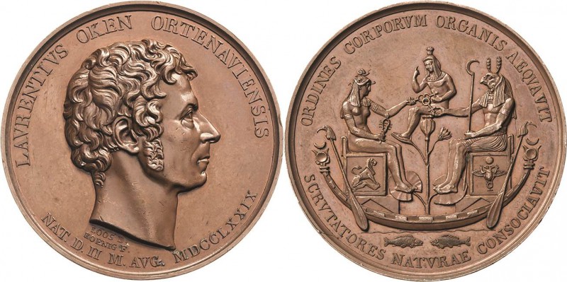 Archäologie und Ägyptologie
 Bronzemedaille 1828 (Loos / König) Auf Lorenz Oken...