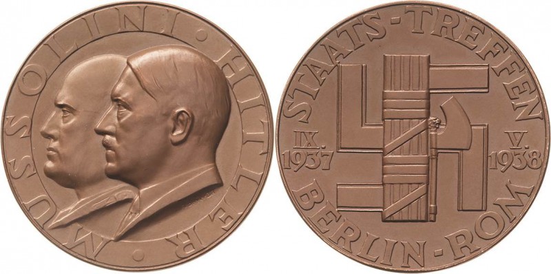Drittes Reich
 Bronzemedaille 1938 (F. Beyer) Staatstreffen in Berlin und Rom. ...