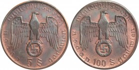 Drittes Reich
 Bronzemedaille o.J. Winterhilfsmarke Gau Wien. Beiderseits Reichsadler. 40 mm, 14,16 g Winz. Randfehler, vorzüglich