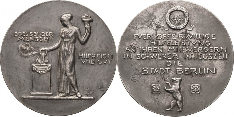 Eisengußmedaillen Orte
Berlin Eisenmedaille o.J. (1917) (C. Starck/Oertel) Opfe...