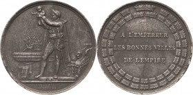 Eisengußmedaillen Orte
Frankreich Eisengußmedaille 1811 (B. Andrieu) Die Taufe des Königs von Rom. Napoléon nach links stehend, hält seinen Sohn über...