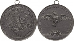 Eisengußmedaillen Orte
Hamburg Eisengußmedaille 1842 (G. Loos) Auf den großen Brand vom 5. bis zum 8. Mai. Stadtplan von Hamburg / Phönix mit ausgebr...