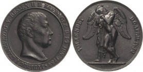 Eisengußmedaillen Orte
Hessen-Darmstadt Eisengußmedaille 1830 (G. Goetze) Auf den Tod von Großherzog Ludwig I. (1806-1830). Kopf nach rechts / Trauer...