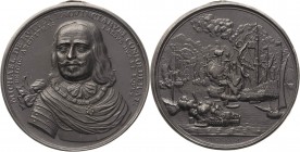 Eisengußmedaillen Orte
Niederlande Eisengußmedaille o.J. (1666 oder 1676, späterer Guß) (Chr. Adolphzoon) Auf den Admiral Michiel de Ruyter. Brustbil...