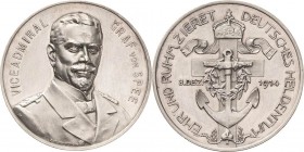 Erster Weltkrieg
 Silbermedaille 1914 (F. König/Lauer) Tod von Vizeadmiral Graf von Spee und die Schlacht auf den Falkland-Inseln. Brustbild halbrech...