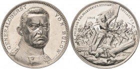 Erster Weltkrieg
 Silbermedaille o.J. (1914) (Mayer & Wilhelm) Generaloberst von Bülow und der Feldzug gegen Frankreich, Russland, England. Brustbild...