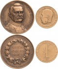 Erster Weltkrieg
 Bronzemedaille 1914 (M.&W. St.) Deutsch-Österreichisches Bündnis im Weltkrieg. Brustbild des Generalfeldmarschalls Karl Wilhelm Pau...