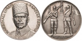 Erster Weltkrieg
 Silbermedaille 1916 (A. M. Wolff/O. Hoppe) Marschall Liman von Sanders Pascha. Brustbild mit osmanischer Kopfbedeckung von vorn / Z...