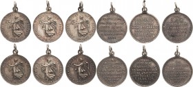 Erster Weltkrieg
Medaillenserie Kube Silberne Siegespfennige 1914. Seriennummern: 22 (Großer Sieg der Österreicher bei Krasnik), 27 (Montmedy und For...