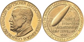 Slg. Joos - Medaillen, Plaketten, Abzeichen der Luftfahrt 1783-1945
 Goldmedaille 1930 (O. Glöckler) Erste Südamerikafahrt des "LZ 127". Kopf von Eck...