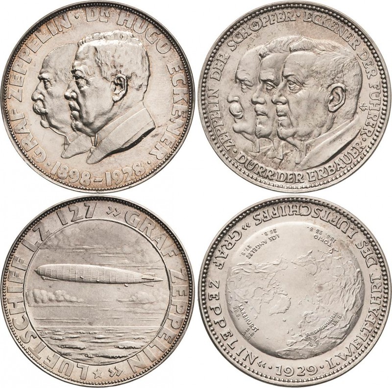 Luft- und Raumfahrt
 Silbermedaille 1928 (J. Bernhart) Auf das Luftschiff LZ 12...