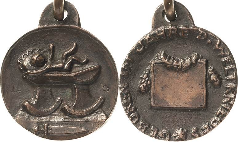 Medailleur Gies, Ludwig 1887-1966
 Bronzegußmedaille o.J. "Geboren im Jahre des...