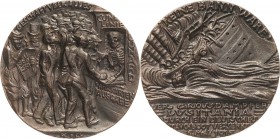 Medailleur Goetz, Karl 1875 - 1950
 Eisengußmedaille 1915. Auf die Torpedierung des britischen Passagierschiffes "Lusitania" durch das deutsche U-Boo...
