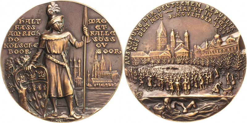 Medailleur Goetz, Karl 1875 - 1950
 Bronzegußmedaille 1920. Auf die Proklamatio...