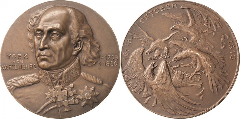 Napoleon, Befreiungskriege und ihre Jubiläen
 Bronzemedaille o.J. (1913) (B. H....