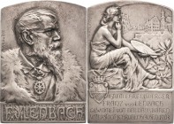 Personenmedaillen
Lenbach, Franz von 1836-1904 Silberplakette 1903 (H. Kautsch) Ehrenbürger der Stadt Schrobenhausen, Widmung der dankbaren Vaterstad...