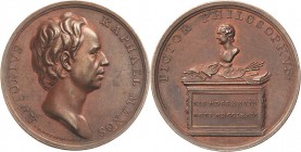 Personenmedaillen
Mengs, Anton Raphael 1728-1779 Bronzemedaille 1779 (K.J. Schwendimann) Auf seinen Tod. Brustbild nach rechts / Büste auf Sockel mit...