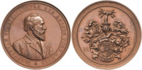 Personenmedaillen
Stephan, Heinrich 1831-1897 Bronzemedaille 1887 (Lauer) Auf den Generalpostmeister und Staatssekretär des Reichspostamtes, Reformat...