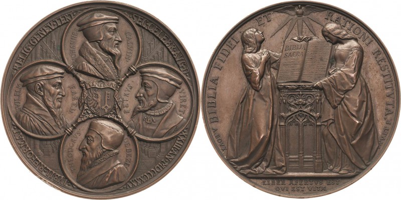 Reformation-Ereignisse und Jubiläen
 Bronzemedaille 1835 (A. Bovy) 300 Jahre Re...