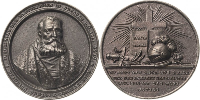 Reformation-Ereignisse und Jubiläen
 Eisengußmedaille 1839 (unsigniert) 300 Jah...