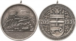 Schützenmedaillen - Deutschland
Ehrenbreitstein a. Rh. Silbermedaille 1934. 225 Jahre der Schützengesellschaft. Ansicht der Festung Ehrenbreitstein /...