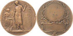 Jugendstil
 Bronzemedaille o.J. (Jules-Prosper Legastelois) Schmied am Amboss hält in der Linken eine kleine Statue, davor eine sitzende Frauengestal...