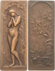 Jugendstil
 Bronzeplakette o.J. (1905) (Frédéric Vernon) Eva. Aktdarstellung "Eva im Garten Eden" / Baum der Erkenntnis. Randpunze: (Füllhorn) BRONZE...