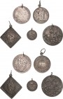 Religiöse Medaillen
Lot-5 Stück Interessantes Lot religiöser Medaillen des 19. Jhd. Unterschiedliche Motive. Darunter: Hl. Georg (2x), Patrona Bavari...