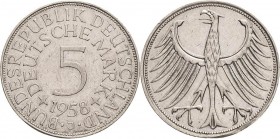 Kursmünzen
 5 DM 1958 J Jaeger 387 Selten. Randfehler, sehr schön