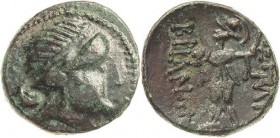 Thrakien Mesambria
 Bronze 2. Jhd. v. Chr. Frauenkopf nach rechts / Stehende Athena nach links SNG Cop. 661 5.32 g. Selten in dieser Erhaltung. Vorzü...