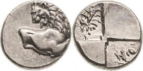 Thrakische Chersones Chersonesos
 Hemidrachme 4. Jhd. v. Chr. Löwenprotome nach rechts mit nach links gewandten Kopf / Quadratum incusum mit Pflanze,...