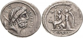 Römische Republik
M. Nonius Sufenas 59 v. Chr Denar Auf die Ausrichtung der Ludi Victoriales im Jahr 81 v. Chr. durch seinen Vorfahren Sextus Nomius....