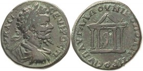 Architektur auf römischen und griechischen Münzen
Septimius Severus 193-211 Bronze, Nikopolis/Moesia inferior Brustbild mit Lorbeerkranz nach rechts ...