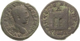 Architektur auf römischen und griechischen Münzen
Severus Alexander 222-235 Bronze, Tomis/Moesia inferior Kopf mit Lorbeerkranz nach rechts / Lagerto...
