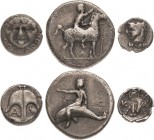 Griechische Münzen
Lot-3 Stück Apollonia Pontika - Drachme 4. Jh. v.Chr. Tarent - Didrachme um 300 v.Chr. und Obol 4. Jh. v. Chr. (BMC-) Sehr schön...