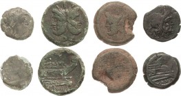 Römische Münzen
Lot-4 Stück Römische Republik - As (2x), AE-Semis (2x). Albert 168, 169, 308 Schön-fast sehr schön