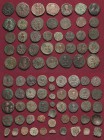 Byzanz
Lot-85 Stück Interessante Sammlung an byzantinischen Münzen und ihrer Nachbarn. Darunter großteils 40 Nummien Stücke, einige Trachy sowie isla...