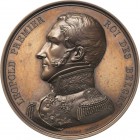 Belgien-Königreich
Leopold I. 1830-1865 Bronzemedaille o.J. (J. P. Braemt) Preismedaille. Uniformiertes Brustbild nach links / Freies Gravurfeld. 67,...