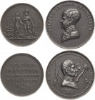 Brasilien
Pedro II. 1831-1889 Eisengußmedaille 1841. Uniformiertes Brustbild des Kaisers von Brasilien Dom Pedro II. nach links / Brustbild einer män...