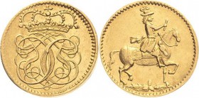 Dänemark
Christian V. 1670-1699 Dukat o.J. (1675), Kopenhagen König reitet nach rechts Hede 7 Friedberg 192 GOLD. 3.43 g. Sehr selten. Rand leicht be...