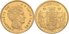 Dänemark
Christian VIII. 1839-1848 Christian d'or 1844, FF-Altona Hede 2 Lange 174 Friedberg 290 Schlumberger 44 GOLD. Sehr seltenes und attraktives ...