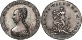 Frankreich
Heinrich II. 1547-1559 Silbermedaille o.J. (spätere Prägung des 18./19. Jhd.) Auf seine Geliebte Diane de Poitiers. Brustbild nach links /...