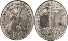 Frankreich
Ludwig XIII. 1610-1643 Ovale Zinngußmedaille o.J. (1642) (S. Dadler) Auf den Tod des Kardinals Richelieu. Brustbild halbrechts / Obelisk, ...