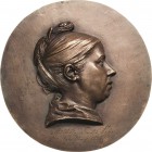 Frankreich
Louis Philippe 1830-1848 Einseitiges Bronzeplakette 1834 (Geoffroy) Auf Adelaide Emilie. Brustbild nach links. 174 mm, 365,57 g Vorzüglich...