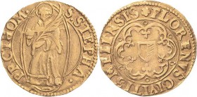 Frankreich-Metz, Stadt
 Goldgulden o.J. (um 1619/1620) Mit kleinem Wappen im Revers Wendling II/F/p/6 Friedberg 164 a Boudeau 1657 GOLD. 3.37 g. Sehr...