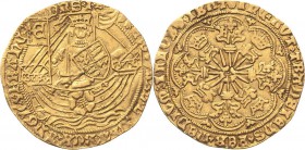Großbritannien
Edward IV. 1461-1470 Noble o.J. Niederländische Imitation des 16. Jhd. Rose Noble Spink 1952 Friedberg 133 GOLD. 7.09 g. Am Rand min. ...