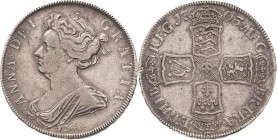 Großbritannien
Anne 1702-1714 1/2 Crown 1703, London Mit Sign. VIGO Spink 3580 Selten. Sehr schön+
