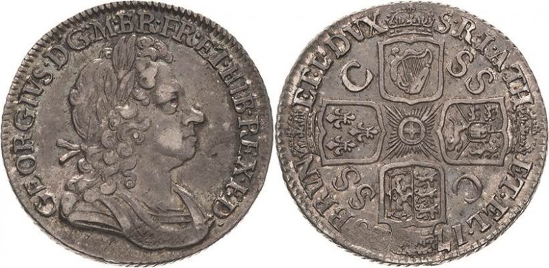 Großbritannien
George I. 1714-1727 Shilling 1723, London Spink 2647 Feine Patin...