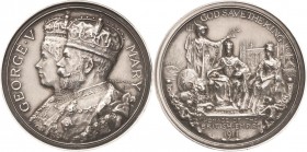 Großbritannien
George V. 1910-1936 Silbermedaille 1911 (F. Bowcher) Auf seine Krönung. Brustbilder des Königs George V. und seiner Gemahlin Mary nach...